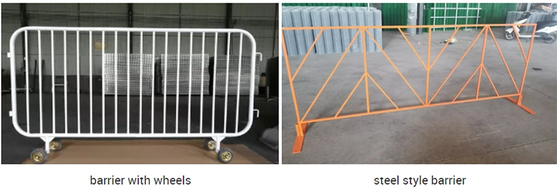 Cheap Used Galvanized Road Safety Portable Metal Barricade Event Crowd Control Traffic Barriers for Temporary/Parking