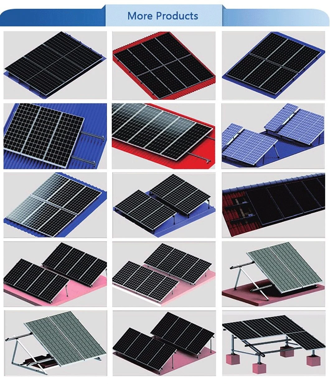 Aluminium PV Structure 10kw Solar Energy Solar Panel Mounting System