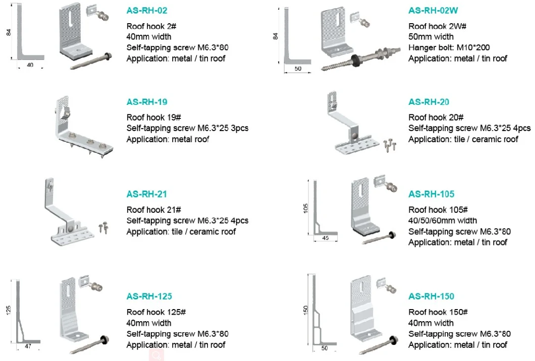 Solar Mount Rooftop Bracket Hook