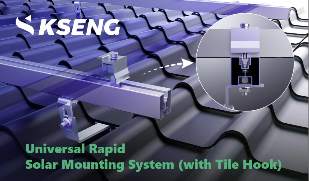 High Efficient Installation Aluminium Solar Panel Brackets PV Tile Roof Mounting Systems