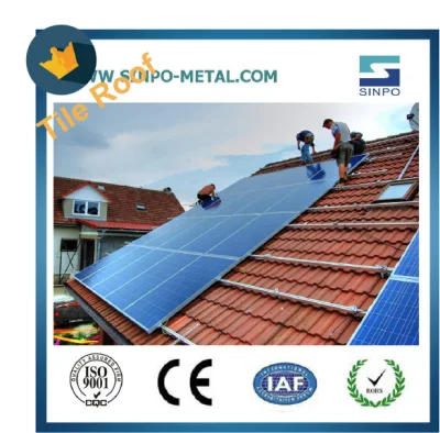 CE TUV 승인 5kw 10kw 20kw PV 모듈, 태양광 레일, 타일, 경사진 평평한 지붕, 시스템용 태양광 장착 시스템